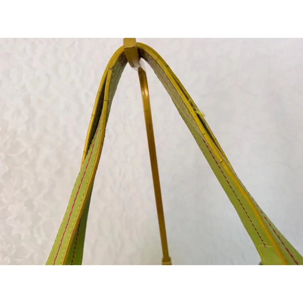 XL THE SAK Lime green pebble tote shoulder bag